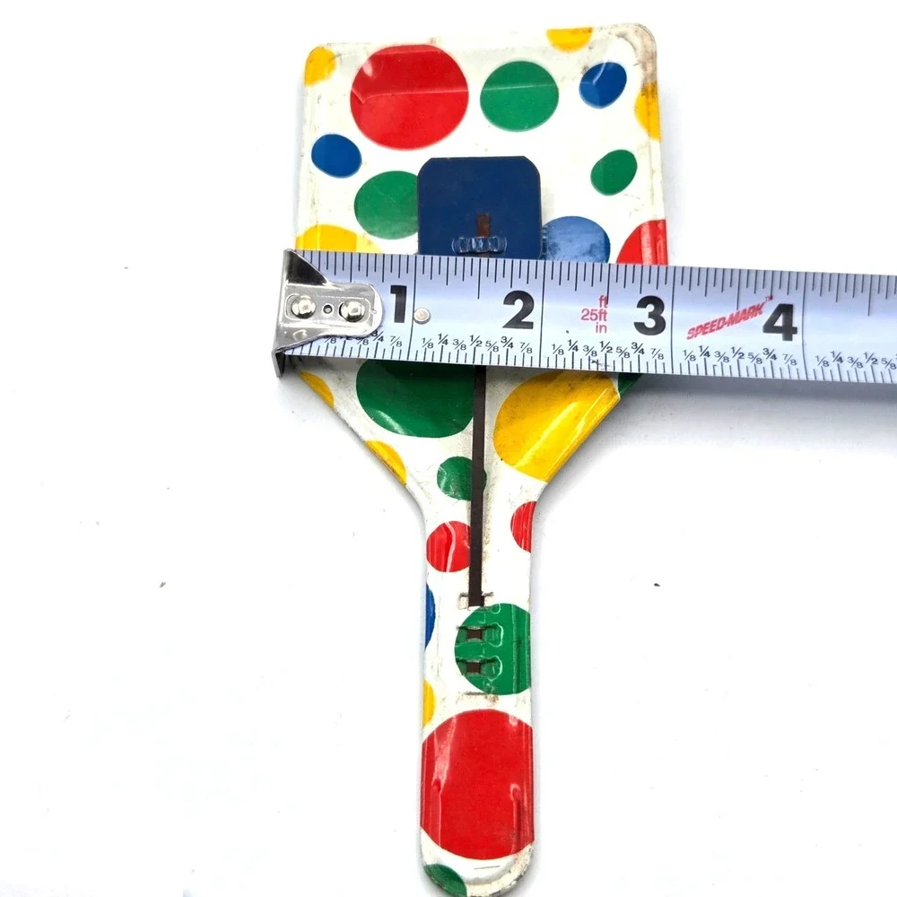 Vintage Polka Dot Noise Maker Party Clapper Metal Tin 7
